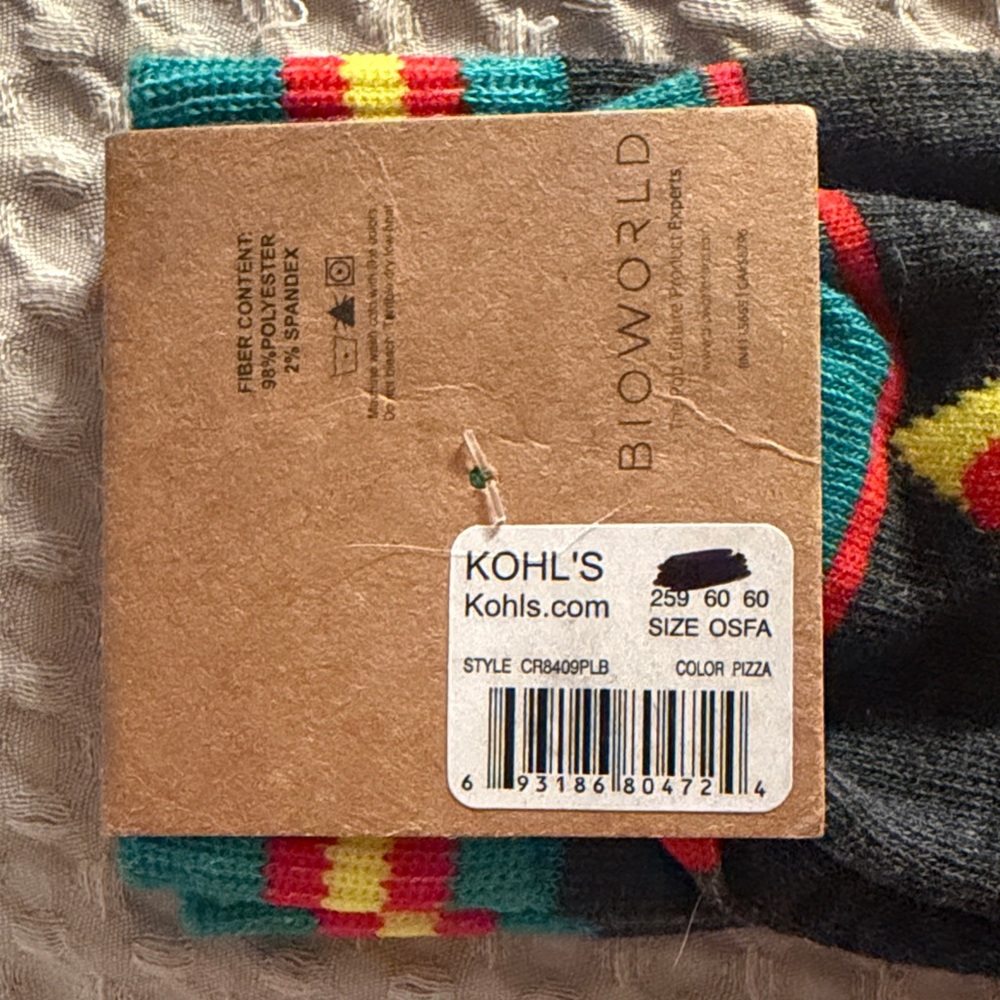NWT Fun Pizza Patterned Socks - Picture 3 of 4